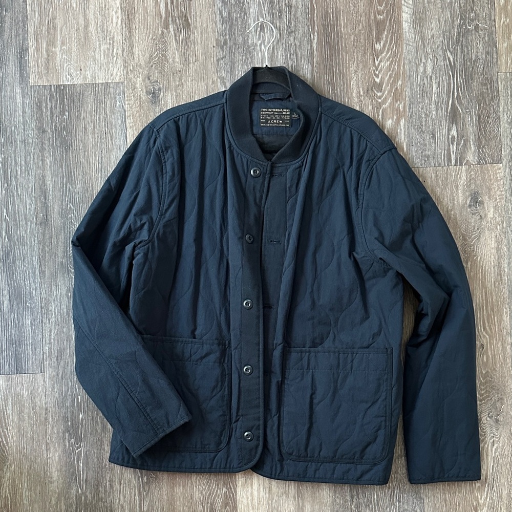 J. Crew Men's Navy Quilted Jacket